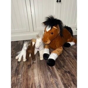 Aurora world Flopsie large 30’ plush horse & unicorn lot, rare collection